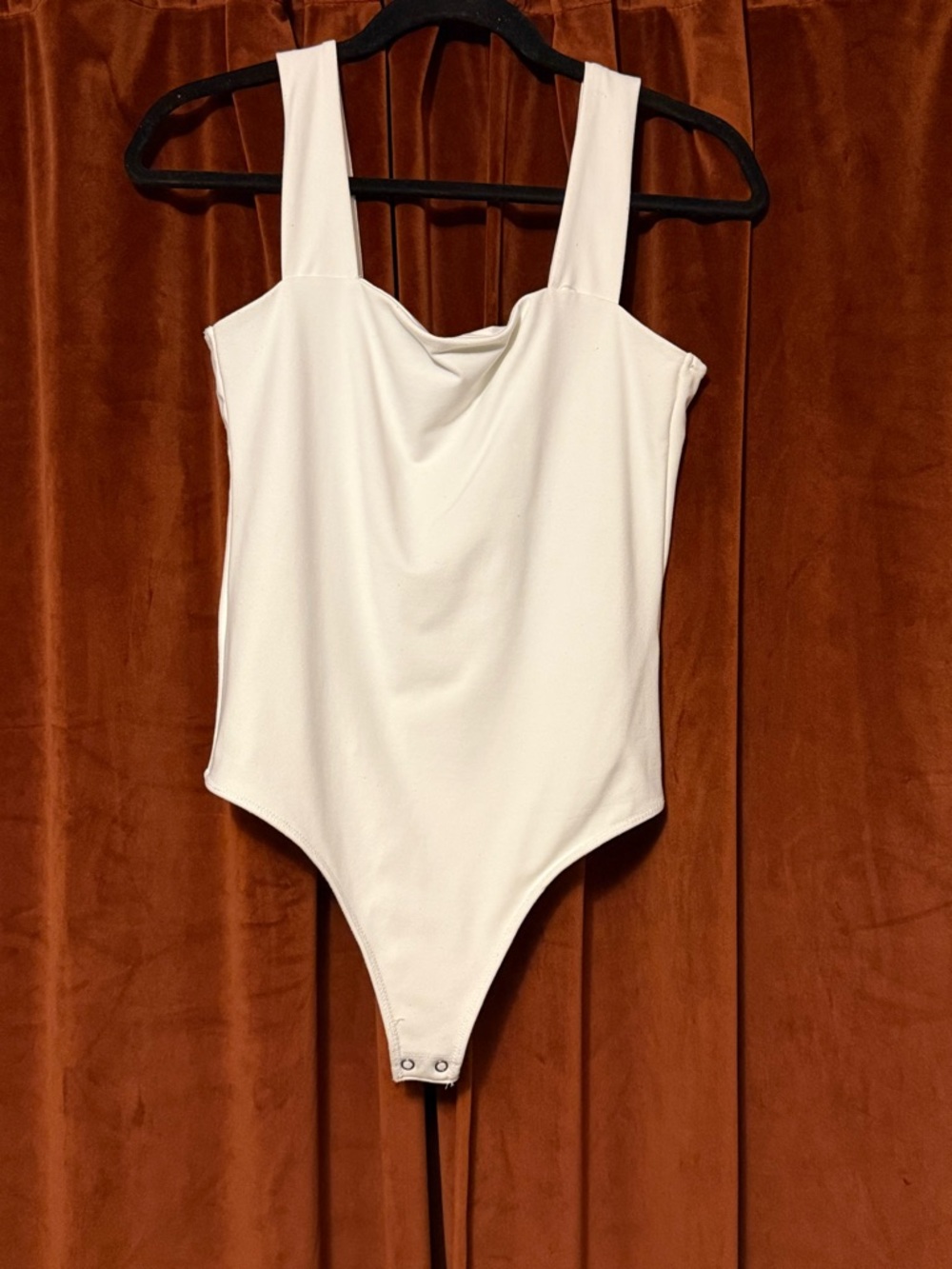 Abercrombie & Fitch White Square Neck Bodysuit